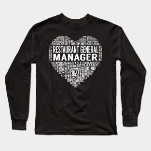 Restaurant General Manager Heart Long Sleeve T-Shirt